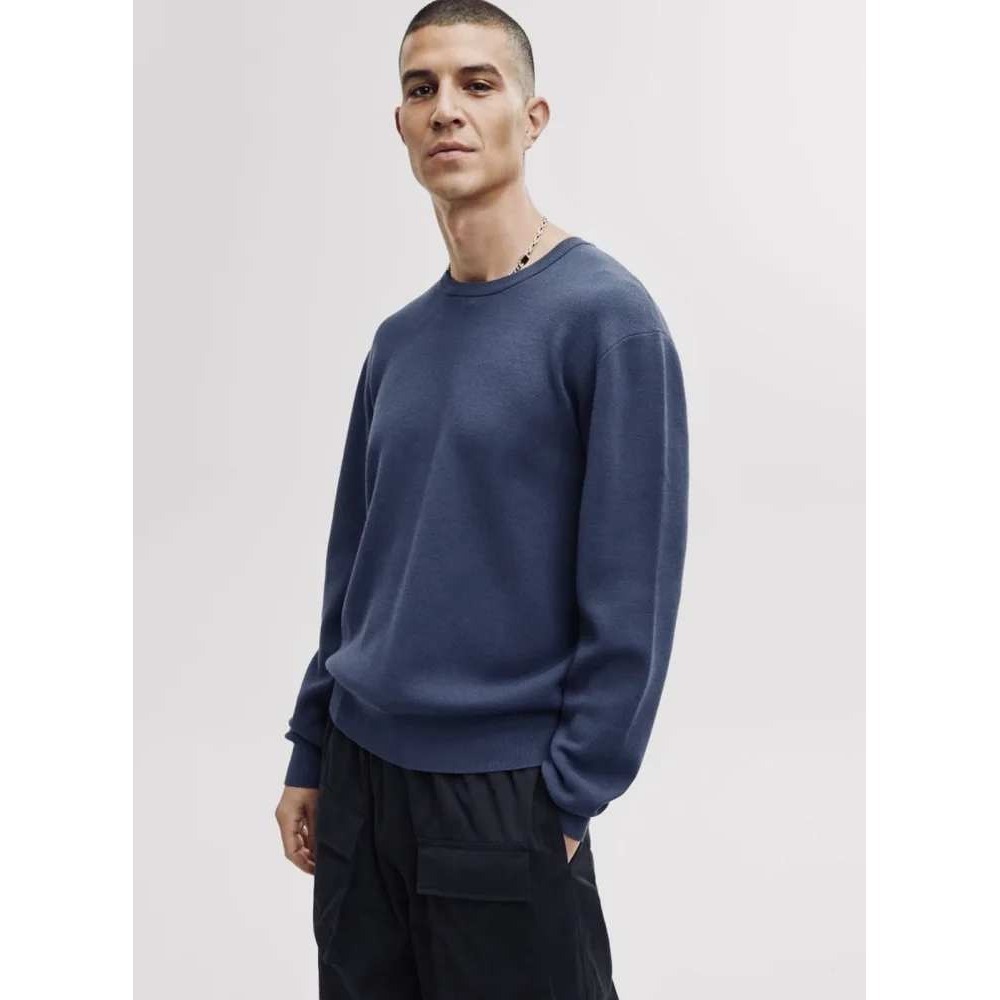Mode of One Mens Boxy Crewneck Sweater Caspian Waters Blue 100187449MN Small NWT